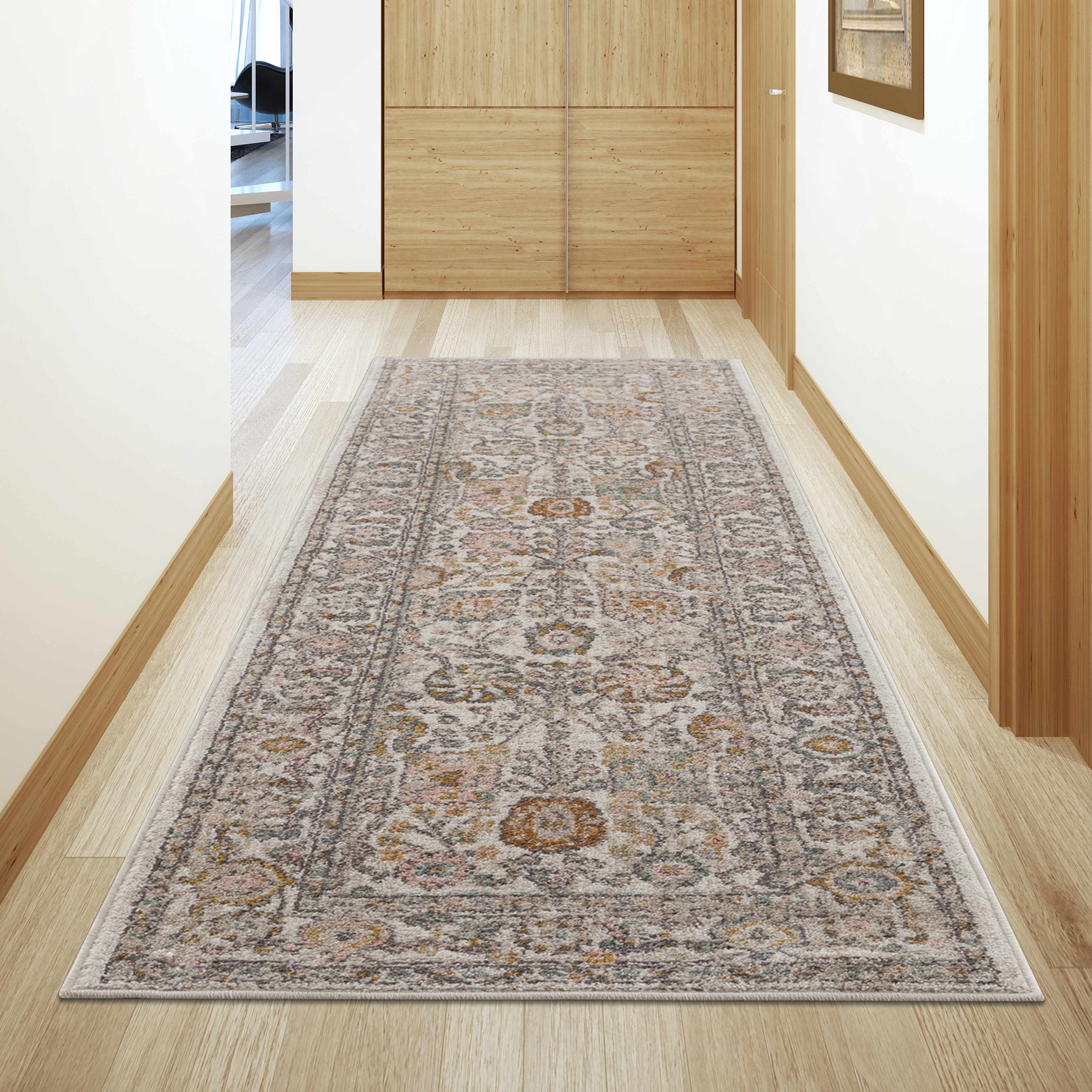 Herstmonceux Traditional Area Rug – Charcoal & Mustard Multi-Color Woven Rug