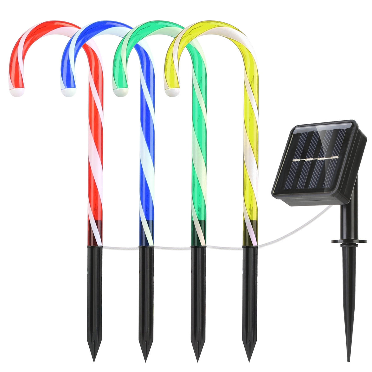 Solar Christmas Candy Cane Stake Lights – IP55 Waterproof Pathway Lights for Yard, Garden & Patio