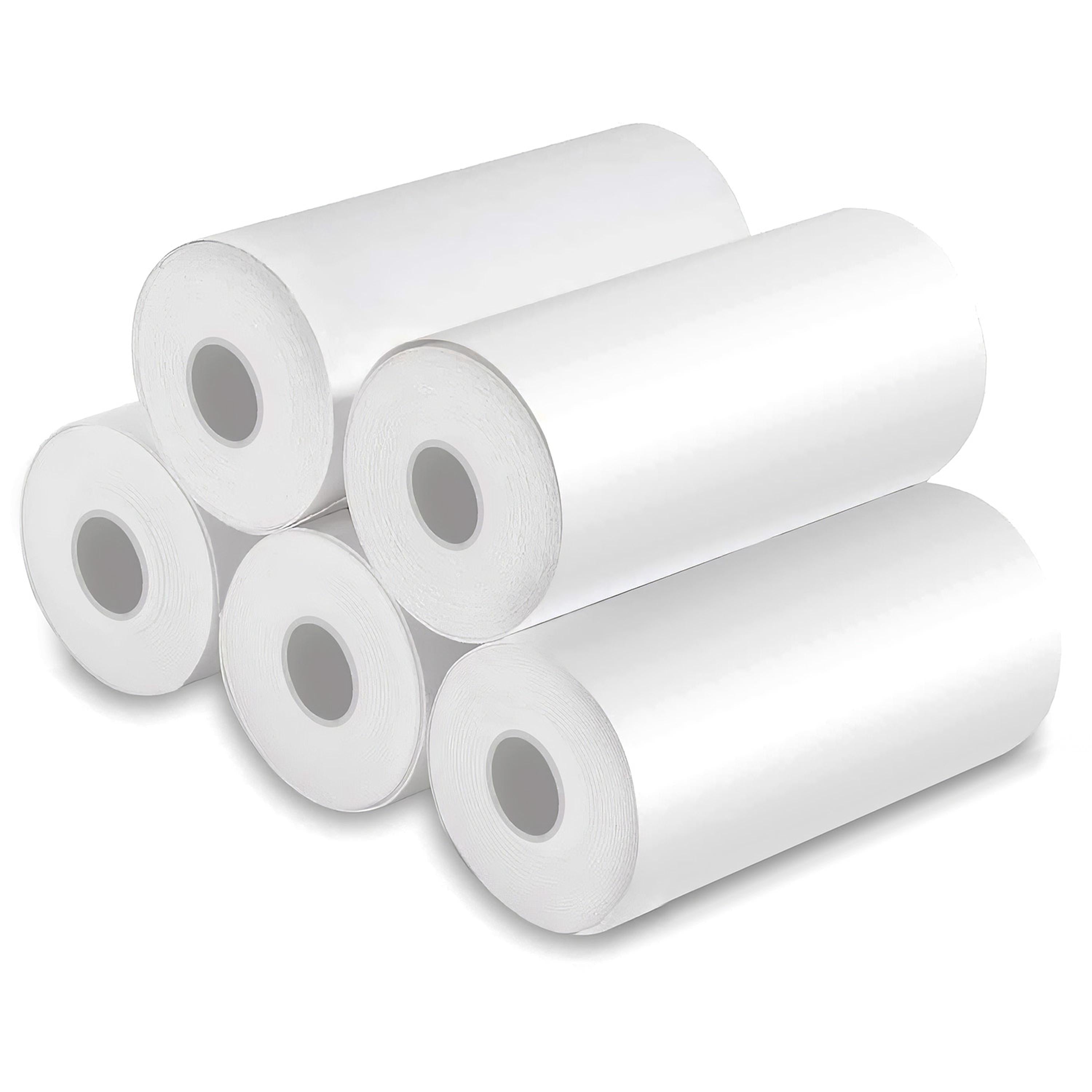 Mini Thermal Printer Paper Rolls (5-Pack) – 57x25mm Refill for Wireless Mini Printers
