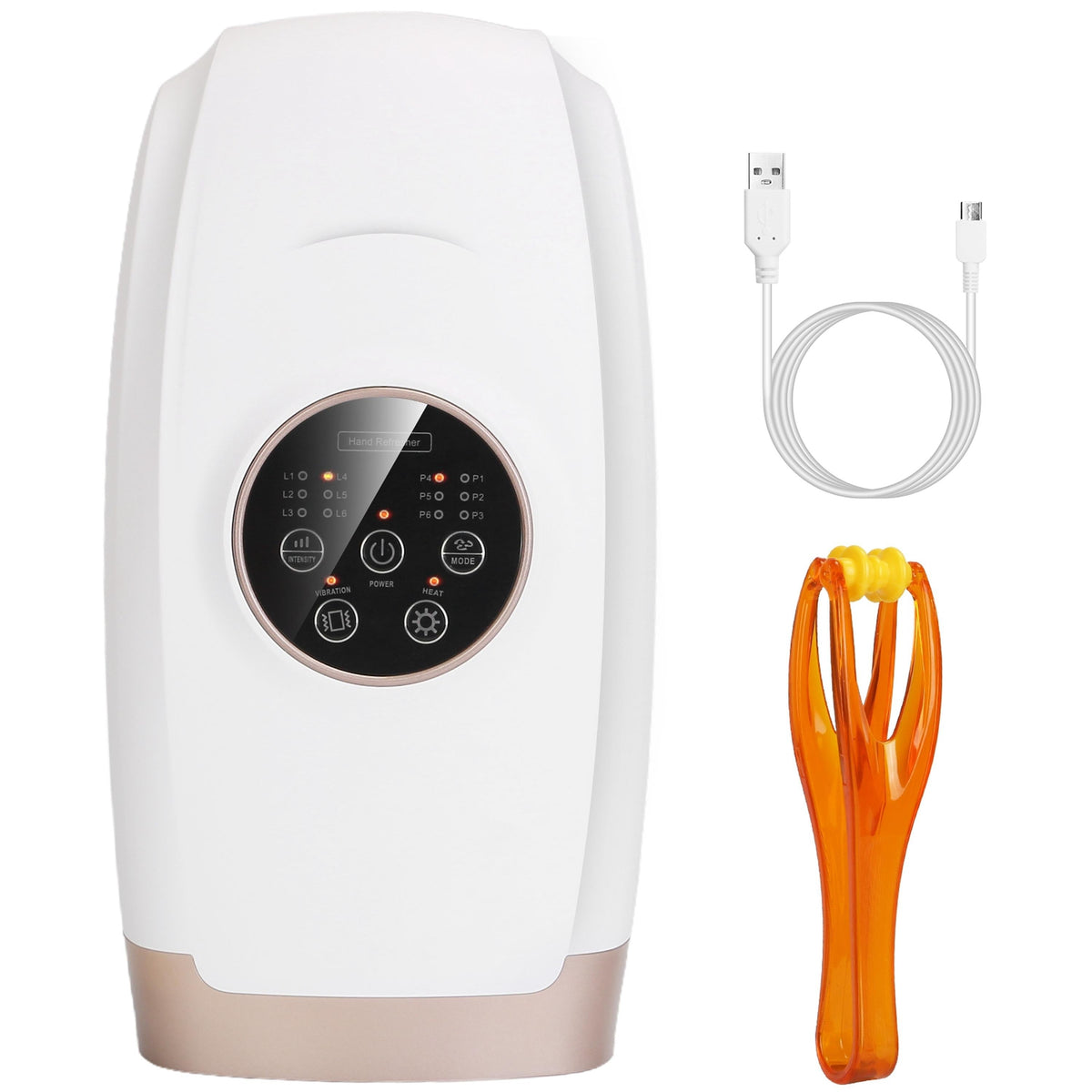 Cordless Electric Hand Massager – Compression, Vibration & Heat, 6 Pressure Levels for Pain Relief