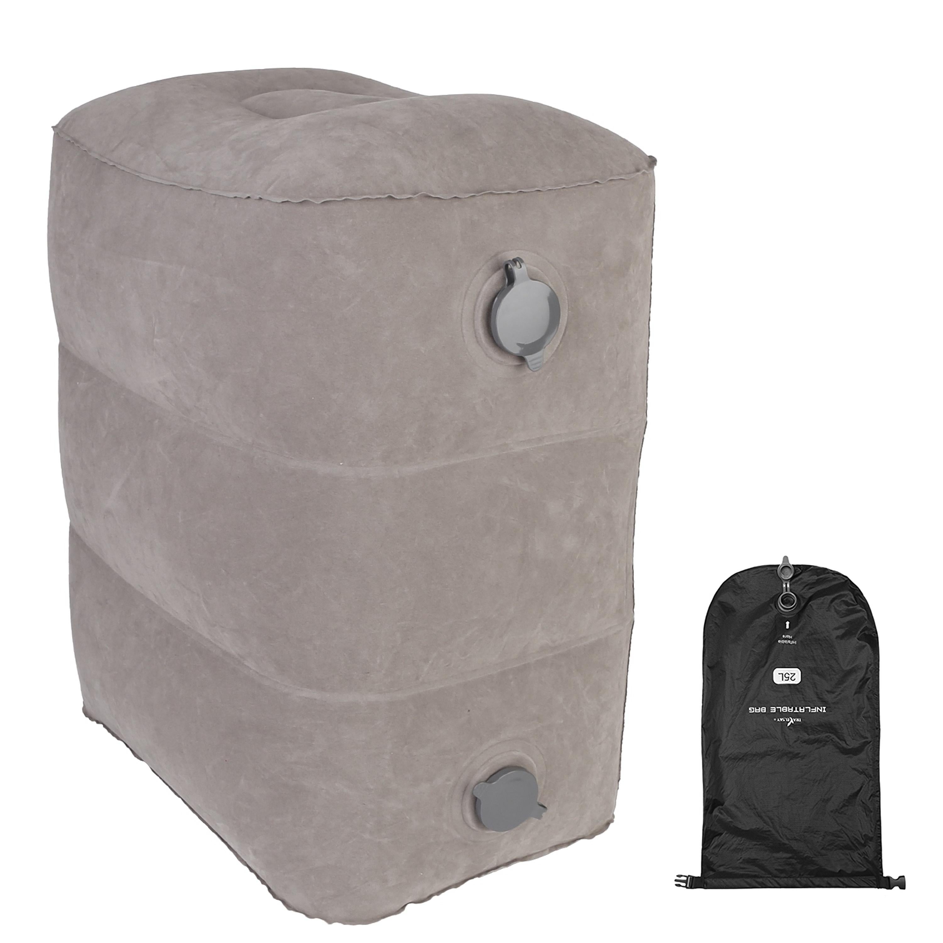 Inflatable Travel Foot Rest with Air Bag – 3 Adjustable Heights, Kids Airplane Bed & Leg Rest