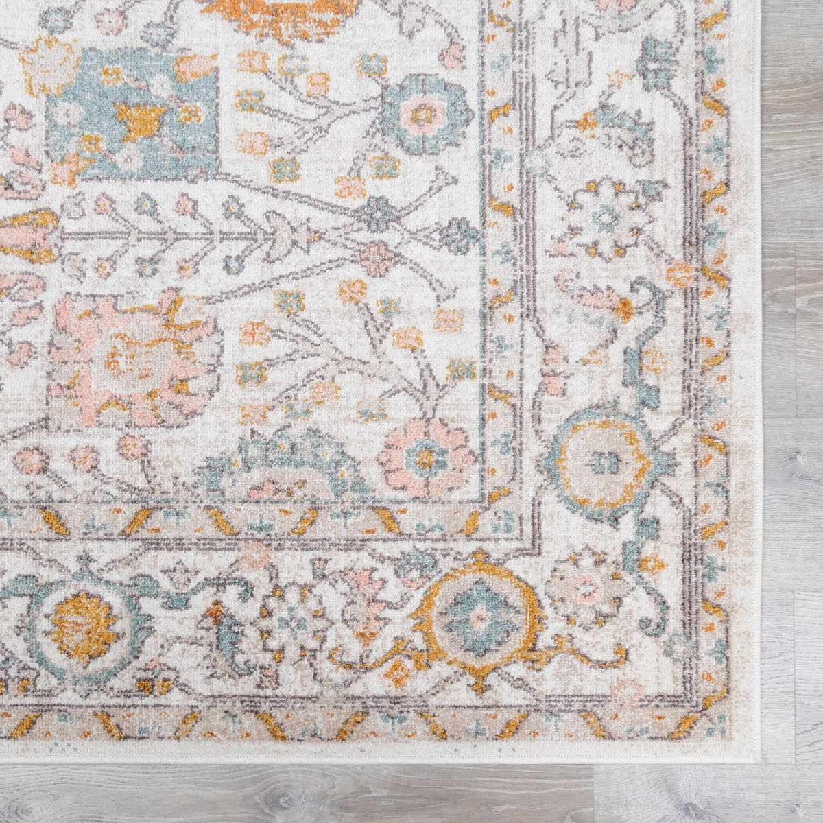 Herstmonceux Traditional Area Rug – Charcoal & Mustard Multi-Color Woven Rug