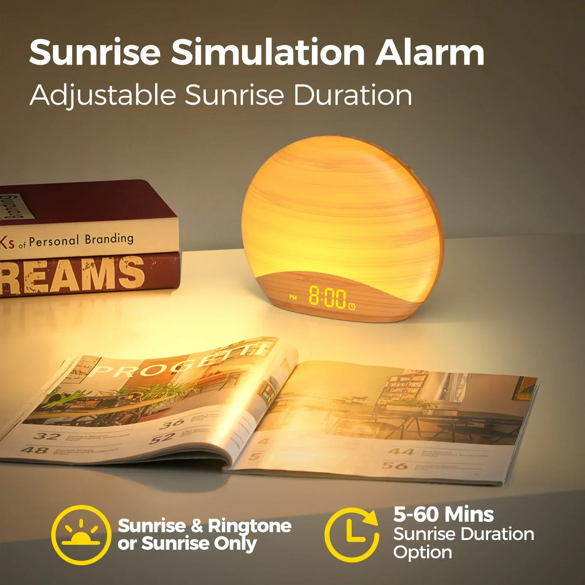 Sunrise Alarm Clock with Sound Machine – Wake Up Light & Sleep Aid