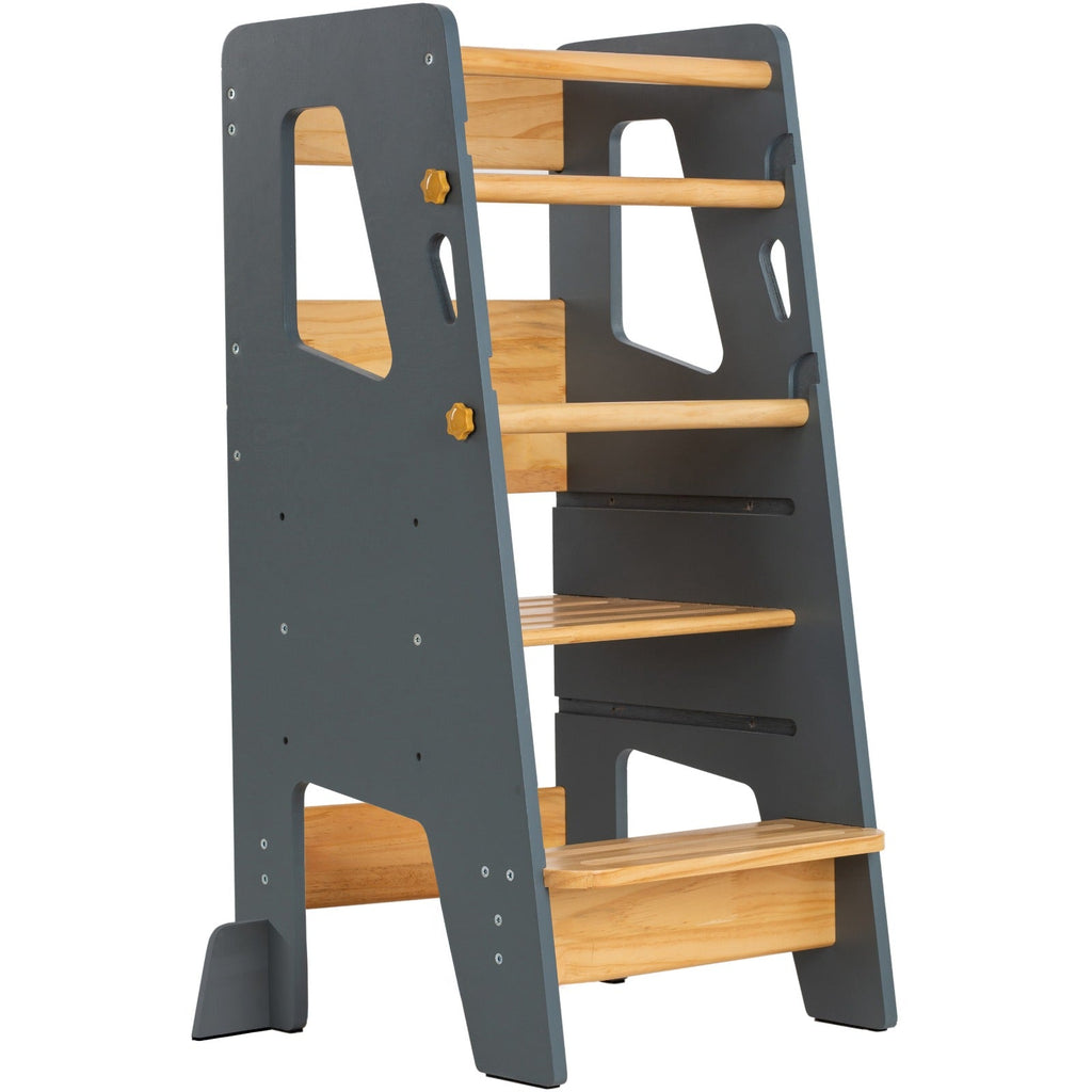 Montessori Toddler Tower – Adjustable Wooden Kitchen Helper Stool