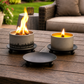 Wrought Iron Trivet & Candle Holder – Heat-Resistant Matte Black Accent Piece