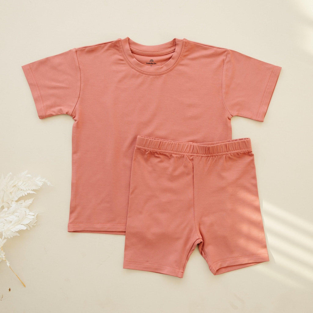 Kids Bamboo Tee & Bike Shorts – Ultra-Soft Separates for Mix & Match Outfits