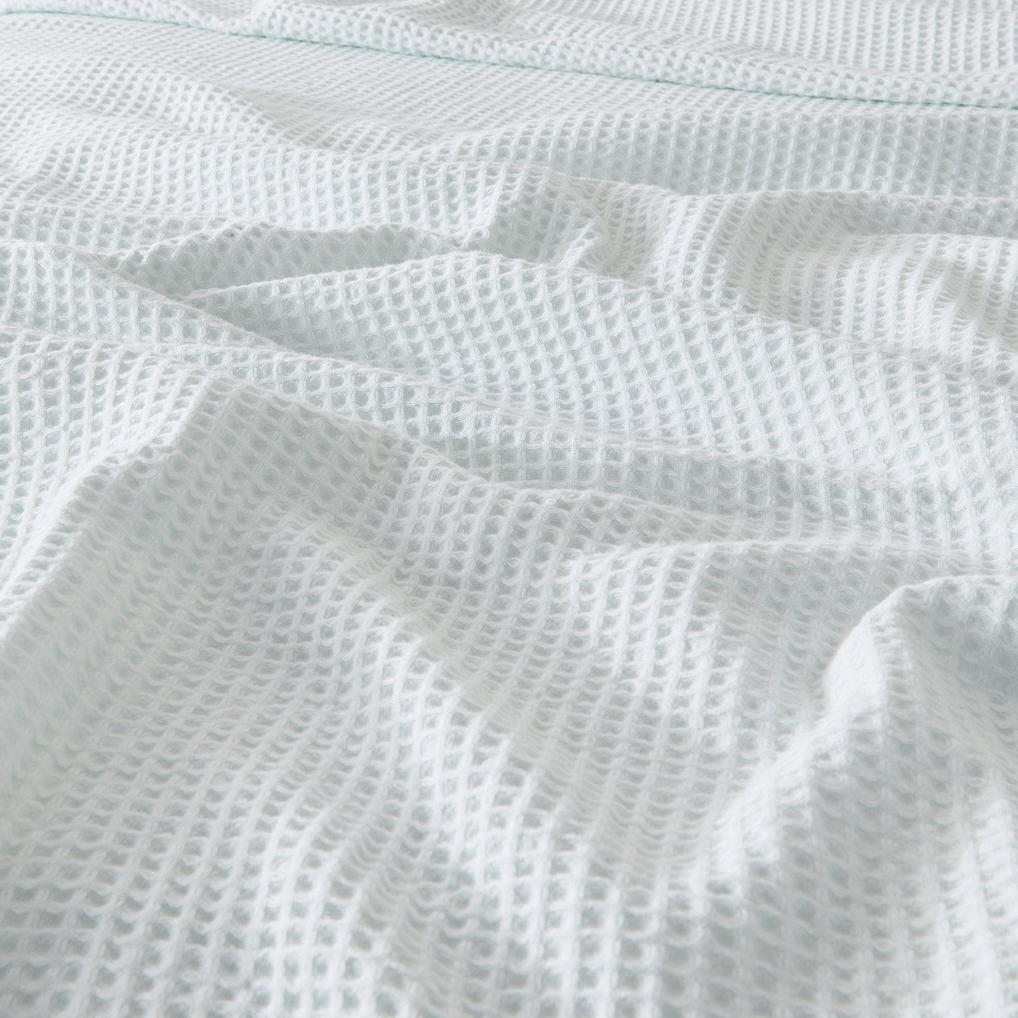 Cotton Waffle Weave Throw Blanket – Lightweight & Breathable | Mikala Collection