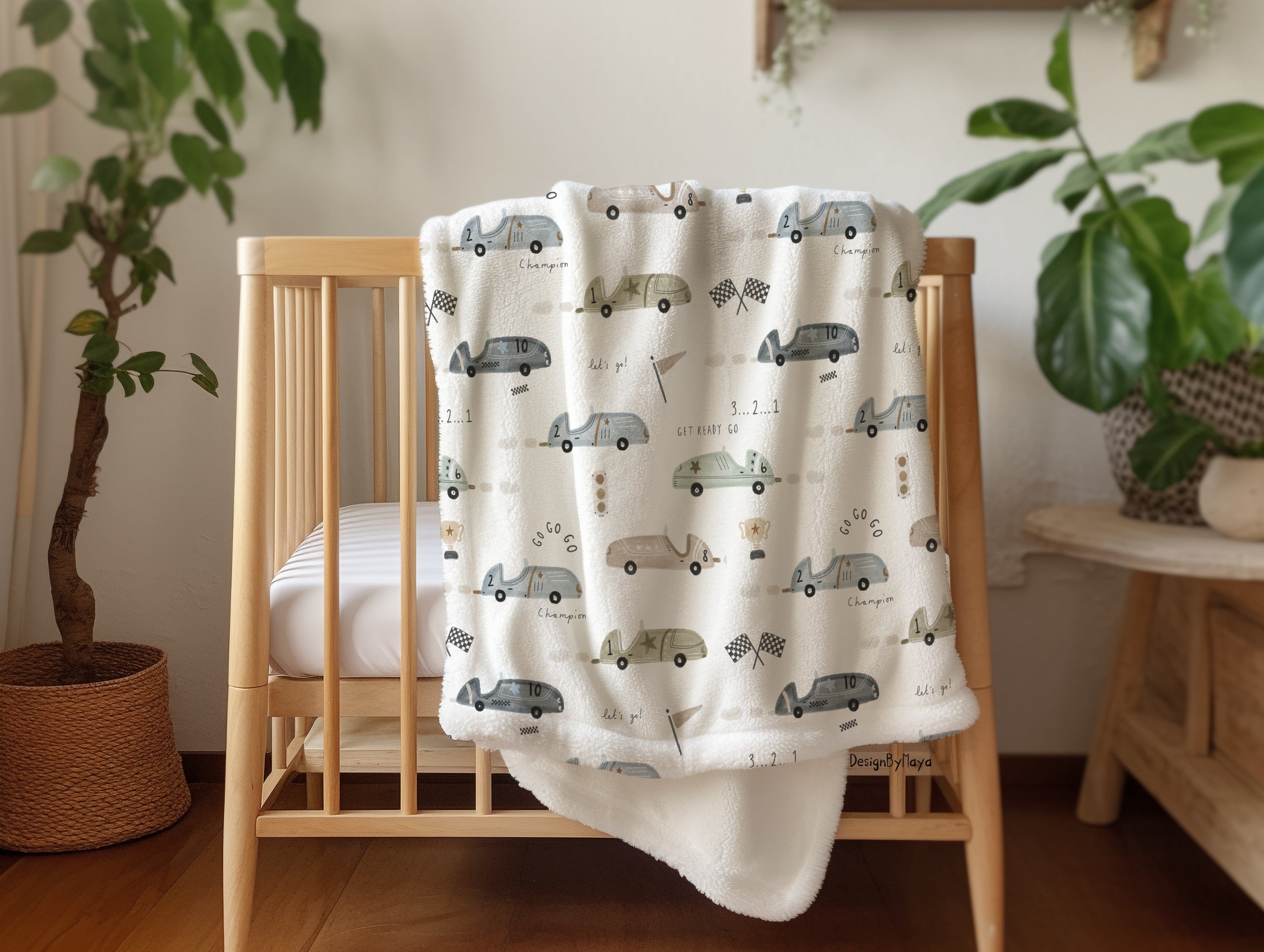 Baby Animals Vintage Baby Blanket – Ultra-Soft Nursery Throw