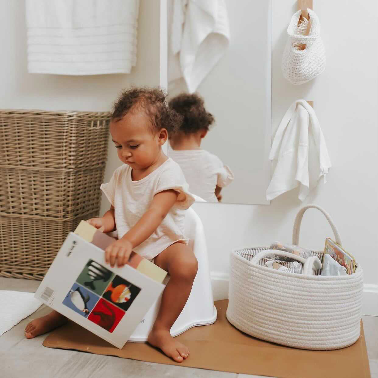 Rope Diaper Caddy Organizer – Stylish Baby Essential Storage for Nursery