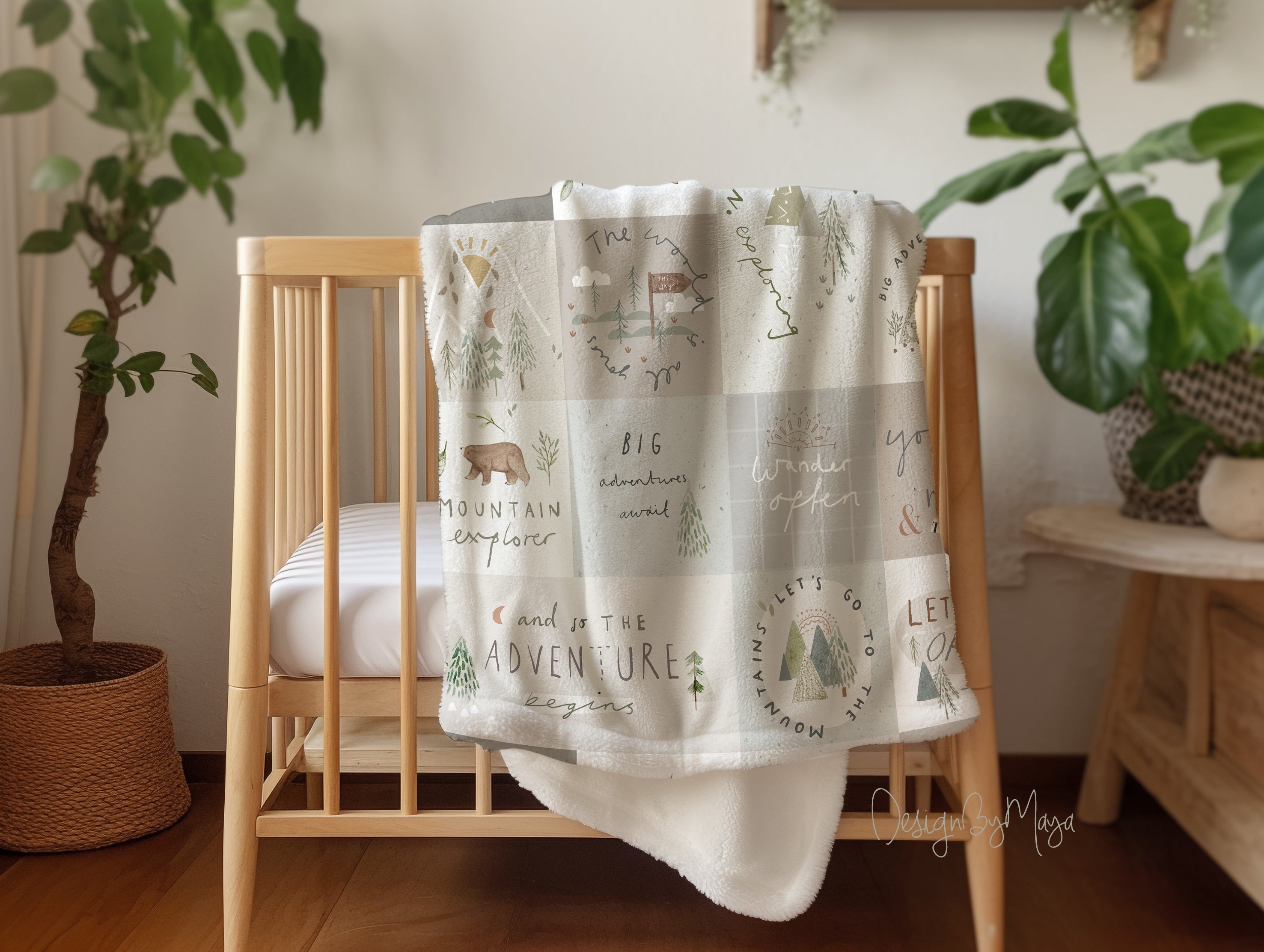 Baby Animals Vintage Baby Blanket – Ultra-Soft Nursery Throw
